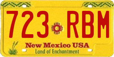 NM license plate 723RBM