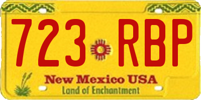 NM license plate 723RBP