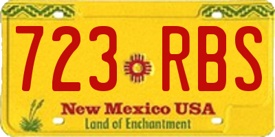 NM license plate 723RBS