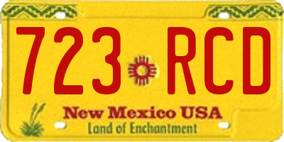 NM license plate 723RCD