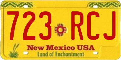 NM license plate 723RCJ