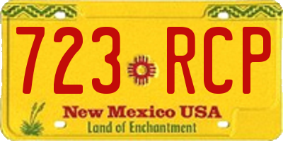 NM license plate 723RCP