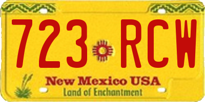 NM license plate 723RCW