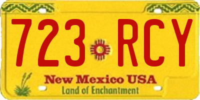 NM license plate 723RCY