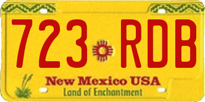NM license plate 723RDB