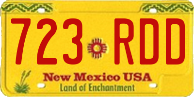 NM license plate 723RDD
