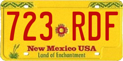 NM license plate 723RDF