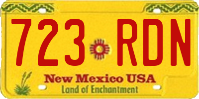 NM license plate 723RDN