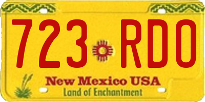 NM license plate 723RDO