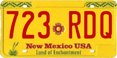NM license plate 723RDQ