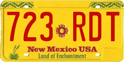 NM license plate 723RDT