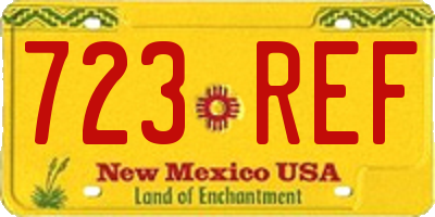 NM license plate 723REF