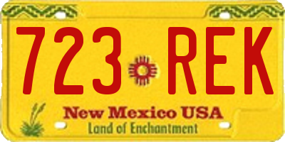 NM license plate 723REK