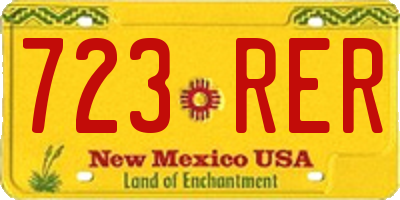 NM license plate 723RER