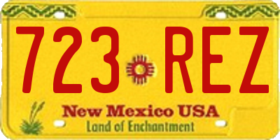 NM license plate 723REZ
