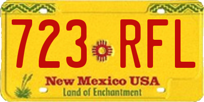 NM license plate 723RFL