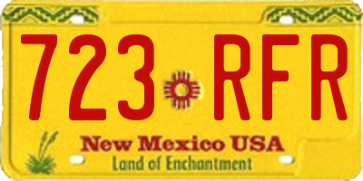 NM license plate 723RFR