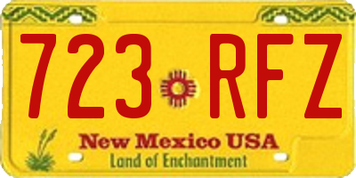 NM license plate 723RFZ