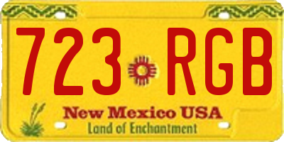 NM license plate 723RGB