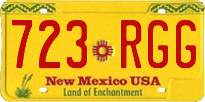 NM license plate 723RGG