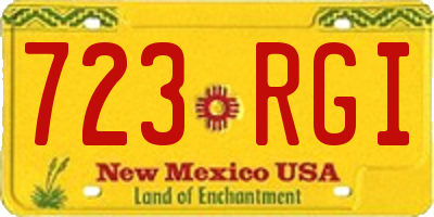 NM license plate 723RGI