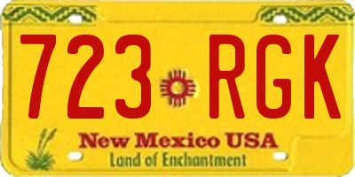 NM license plate 723RGK