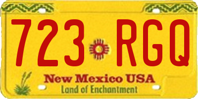 NM license plate 723RGQ