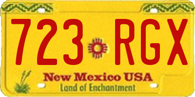 NM license plate 723RGX