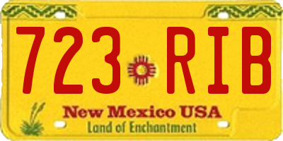 NM license plate 723RIB