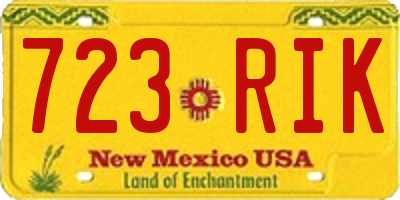 NM license plate 723RIK