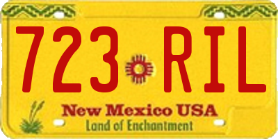 NM license plate 723RIL