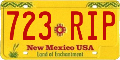 NM license plate 723RIP