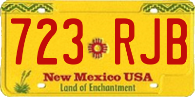 NM license plate 723RJB