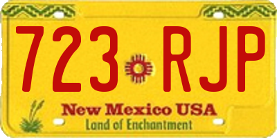 NM license plate 723RJP