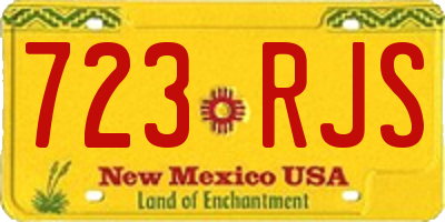 NM license plate 723RJS