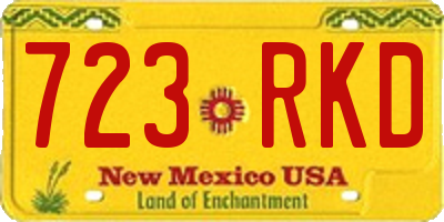 NM license plate 723RKD