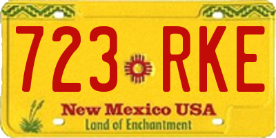 NM license plate 723RKE