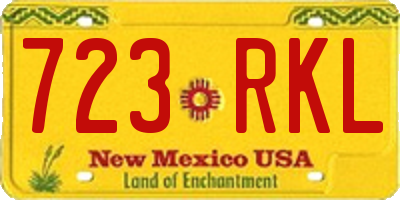 NM license plate 723RKL