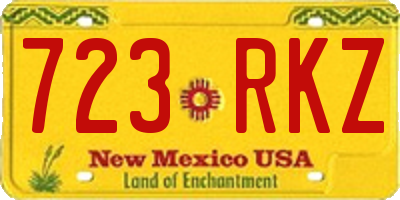 NM license plate 723RKZ