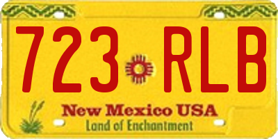 NM license plate 723RLB