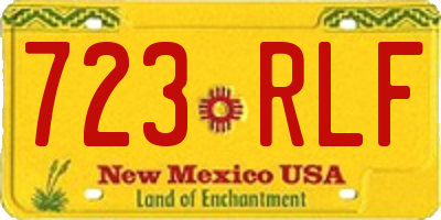NM license plate 723RLF