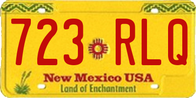 NM license plate 723RLQ