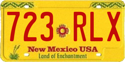 NM license plate 723RLX