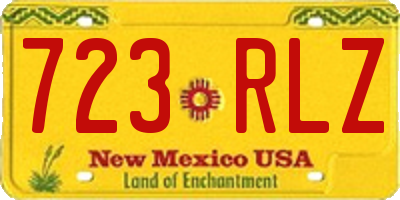 NM license plate 723RLZ