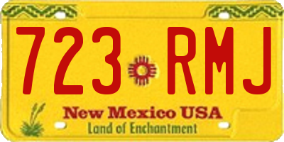 NM license plate 723RMJ