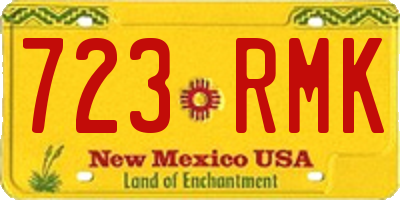 NM license plate 723RMK