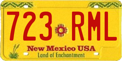NM license plate 723RML
