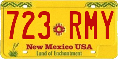 NM license plate 723RMY