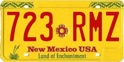 NM license plate 723RMZ