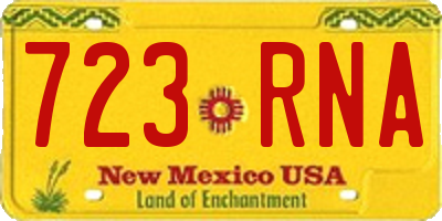 NM license plate 723RNA